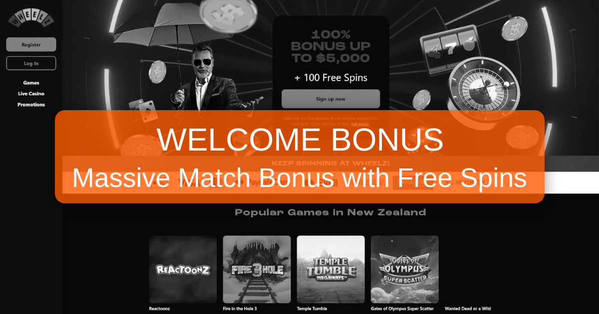 Wheelz Casino - Official Site for New Zealand Players